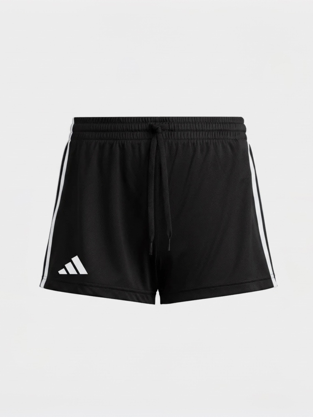 adidas Women's Black Athletic 3-Stripe 3" Shorts - Large